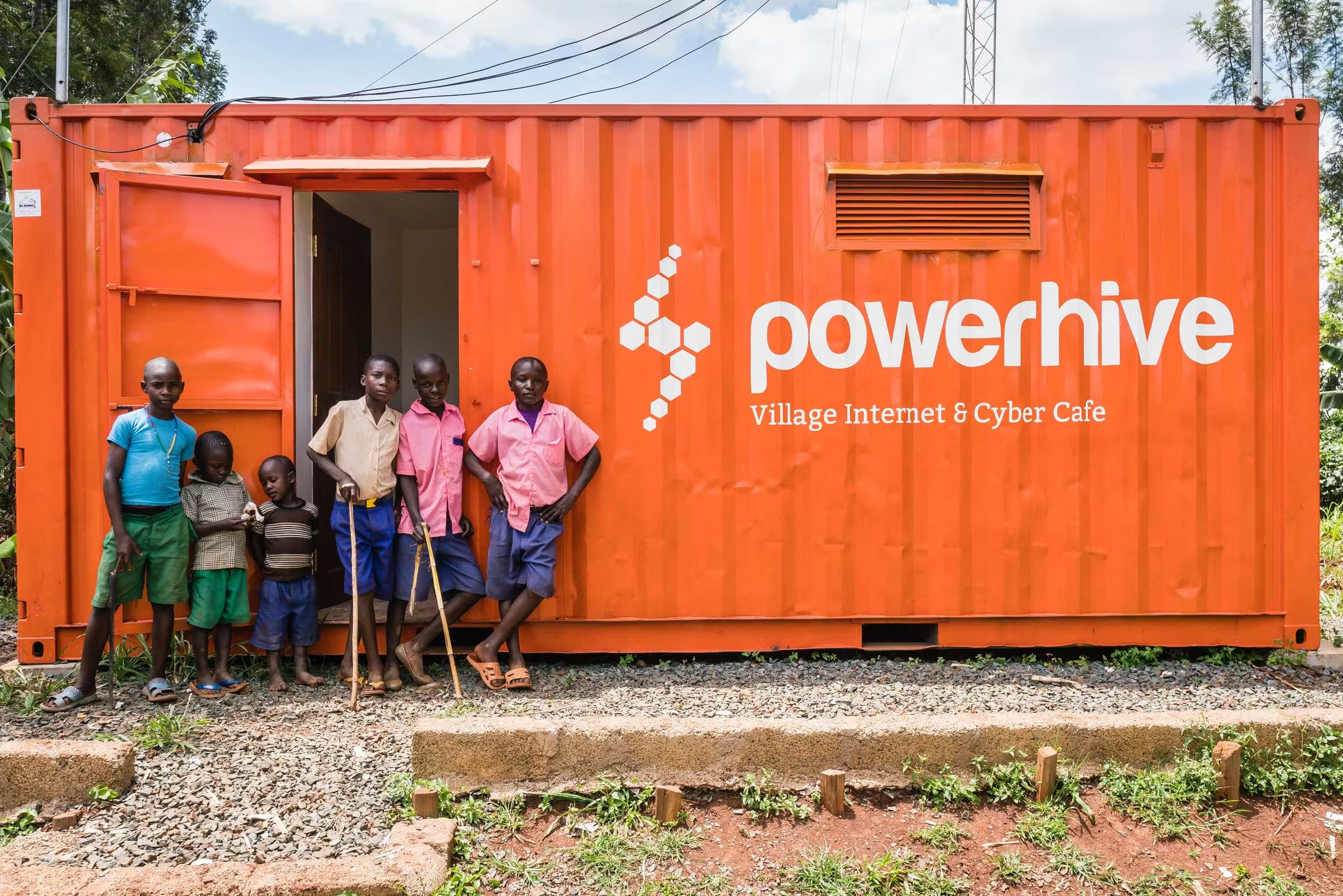 Children at a powerhive facility