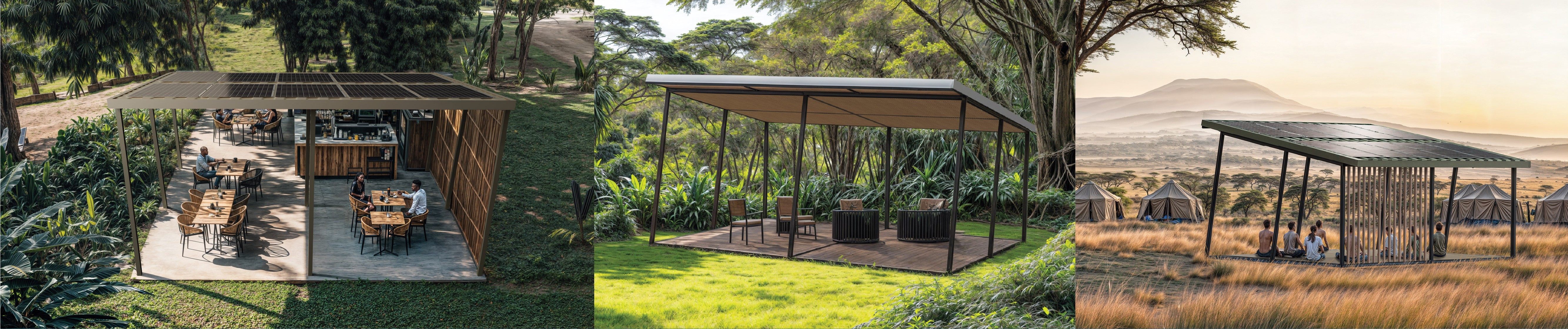 Takazuri solar gazebo