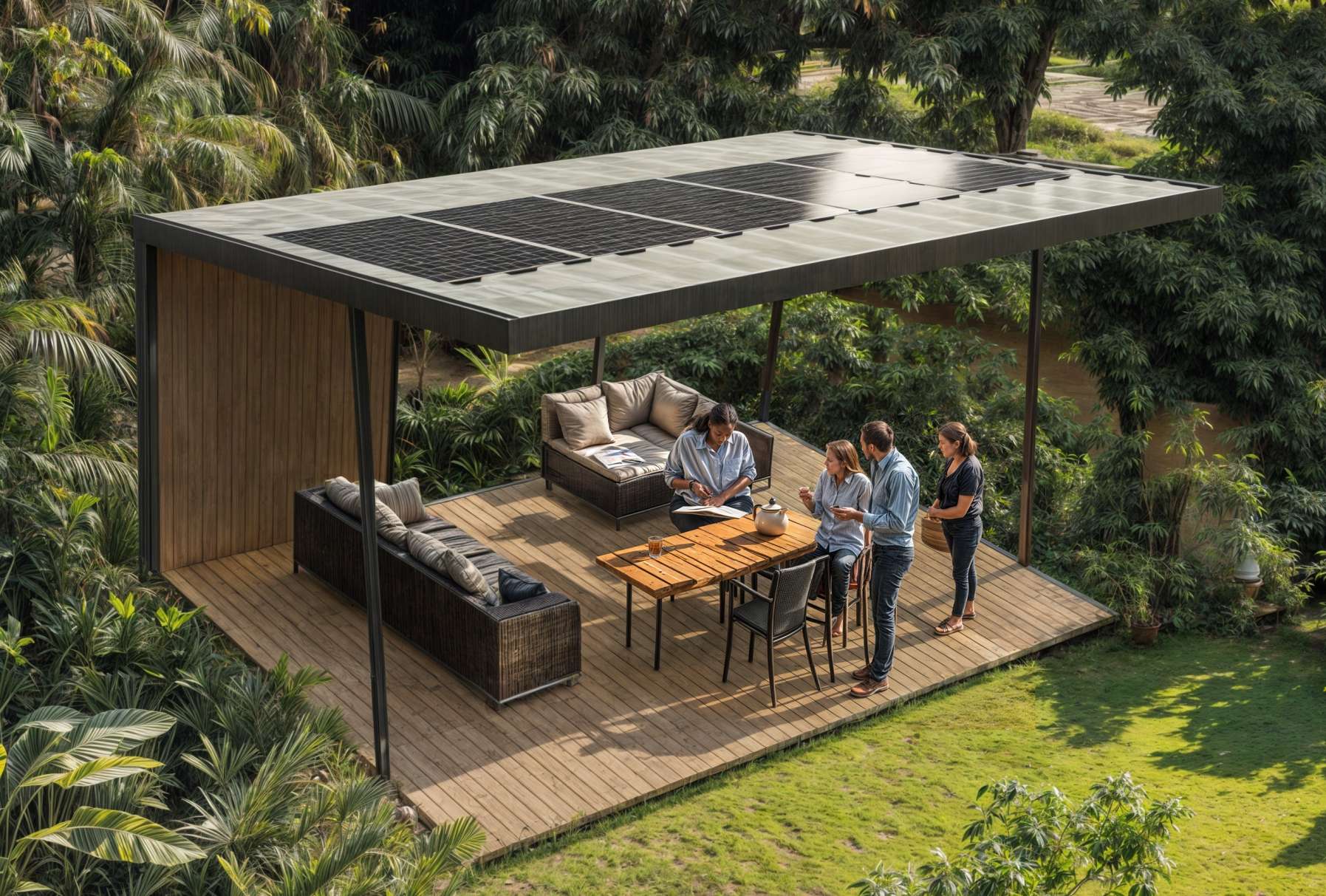 Takazuri solar gazebo