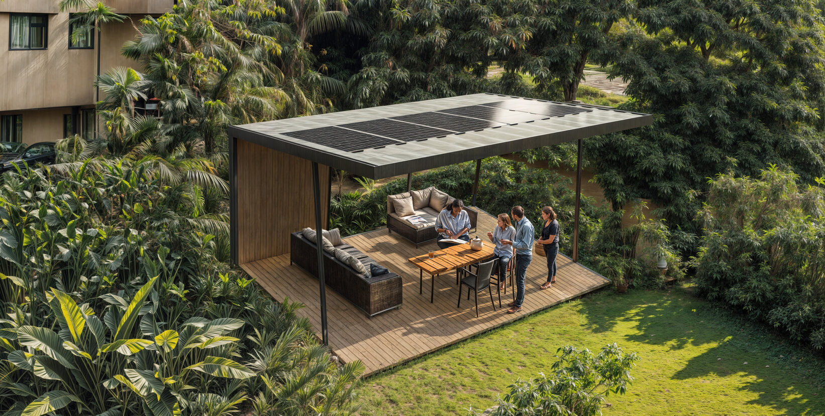 Takazuri solar gazebo